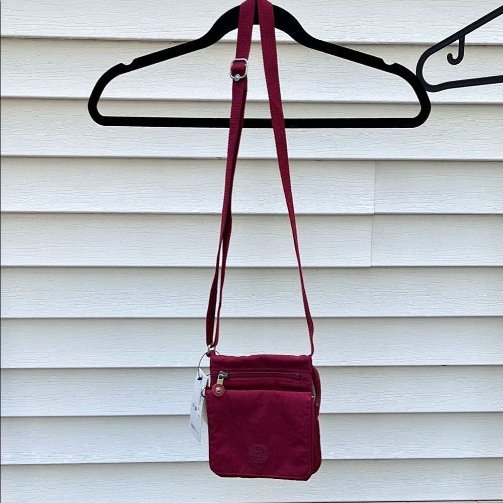 Kipling Red Crossbody Bag with Adjustable Strap new with tags